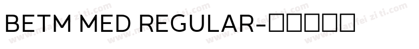 BETM MED REGULAR字体转换